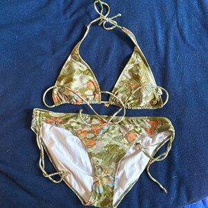 Large OP Green camo bikini